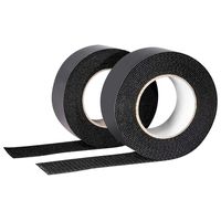 Self Adhesive Hook Loop Tape Roll 2 Inch Wide X 5 Yard Length Black,Double Sided Sticky Heavy Duty Fastener Strips ( 2 Rolls of 5 Yard Each)