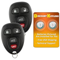 Discount Keyless Replacement Key Fob Car Remote Compatible with OUC60270, 15913416 (2 Pack)