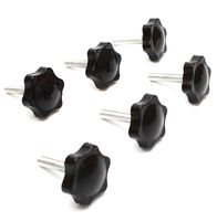 Smartsails 6 Pieces of Plum Shape M6x30mm Large Rubber Head Adjustment Bolt Knob Handle Screw Fan Accessories Hand Screw Screw Electrical Accessories Screw
