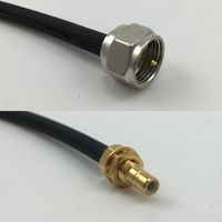 6 inch RG188 F MALE to SMB MALE BULKHEAD Pigtail Jumper RF coaxial cable 50ohm Quick USA Shipping