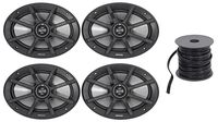 4 Kicker 6x9 Motorcycle Speakers for Polaris/ATV/UTV/RZR+Waterproof Wire