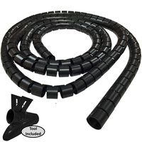 3/4" Easy Wrap Cable Manager - Length: 10FT - Color: Black