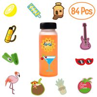 84 Pcs Water Bottle Stickers,Waterproof Stickers for Water Bottles Cute Stickers for Kids,Perfect for Laptop,Phone,Travel Extra Durable 100% Vinyl