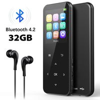 32GB MP3 Player with Bluetooth 4.2, ADOKEY Digital Music Player with FM Radio Portable Music Player HiFi Lossless Sound MP3 MP4 Player with Touch Button for Sport Running Jogging