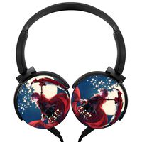 Cool Rose Girl Wired Headsets Headphones Axis Rotation Hi-Fi 3D DIY Printing Heavy Bass Stereo Headsets Headsets