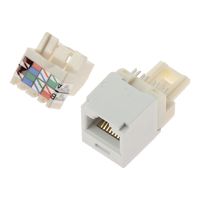 Panduit CJ688TPWH Category-6 8-Wire TP-Style Jack Module, White, 4-Pair