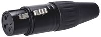 Accenta ACC-454 XLR Female Connector Plug, Black