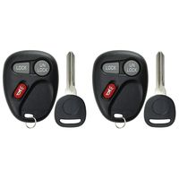 KeylessOption Keyless Entry Remote Car Key Fob and Key Replacement For 15732803 (Pack of 2)
