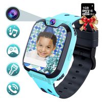 YENISEY Kids Smart Watch - HD Touch Screen Sports Smartwatch Built in SD Card Two-Way Call Camera Games Recorder Alarm Clock Music Player Calculator for Birthday Gift Toys Children Boys Girls (Blue)