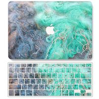 One Micron Case + Keyboard Cover Compatible with MacBook Pro 13 Inch with Touch Bar Plastic Pattern Hard Shell Compatible MacBook Pro 13 Inch 2016 (Model:A1706)-Mist Marble