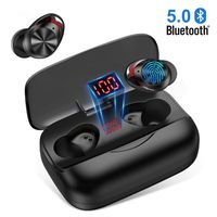 True Wireless Earbuds Bluetooth 5.0, in-Ear IPX5 Waterproof Bluetooth Headphones 126H Playtime with LED Display Charging Case Touch Control for Sports,Workout,Gym
