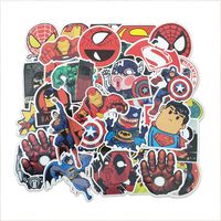 Teen Marvel Superhero Waterproof Sticker - Laptop IPAD Bike Water Bottle Luggage DIY Decorative Decal Vinyl Waterproof Avengers Sticker (50PCS)