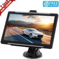 Auto GPS Navigation System for Car, Truck Bus RV Navigator 7Inch 8G 256M Touchscreen Voice Guidance Speed Camera Warning with POI Free Lifetime Map Update Vehicle Navigation Device for USA Canada Mexi