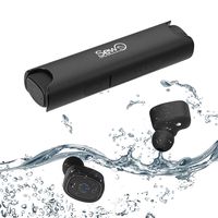 SEWOBYE 2019 Wireless Headphones Bluetooth 5.0, IPX7 Waterproof & Sweatproof Earphones, Hi-Fi Sound, Volume Control, 35H Playing Time for Multiple Mobile Phone (Full Black)
