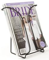 Displays2go Tabletop Magazine or Clip Board Holder, Single Pocket Counter Rack, Set of 20, Steel (CWRK90CTBK)