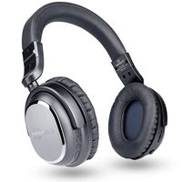 Naztech i9 Wireless Active Noise Cancelling 4.1 Bluetooth Headphones with in-line Microphone Up to 30 hrs Playtime for iPhones, Smartphones, Computers, TV & Work/Airplane Adapter Included (Renewed)