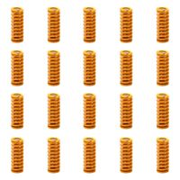 Befenybay 20PCS 8mm OD 20mm Long Yellow Hot Bed Spring Light Load Compression Mould Springs for 3D Printer CR-10 CR-10s Ender 3 (Gold)