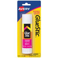 Avery Glue Stick White, Washable, Nontoxic, 1.27 oz. Permanent Glue Stic, 1pk (00191)