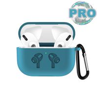 UPOLS Compatible with AirPods Pro Case, Protective Cover with Keychain, Bounce Carrying Case Compatible with Apple AirPods Pro Charging Case [2019 Release] Soft Slim Silicone Case Skin (Marine Blue)