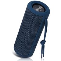 Xeneo X21 Portable Outdoor Wireless Bluetooth Speaker Waterproof with FM Radio, Micro SD Card Slot, AUX, TWS for Shower - Hard Travel Case Included(Blue)