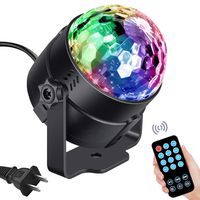 Vnina Disco Ball Party Lights LED Disco Lights Strobe Light DJ Dance lights Effects with Colors Sound Activated for Kids Birthday Party Decoration Gifts Karaoke Home Celebration (with Remote)