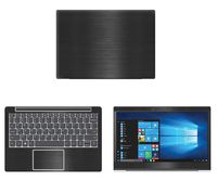 Decalrus - Protective Decal for Lenovo IdeaPad 130s (11.6" Screen) Laptop Black Texture Brushed Aluminum Skin case Cover wrap BAlenovoIeapad11_130sBack