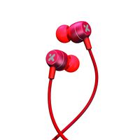 X-Mini NOVA Comfort Fit in Ear Earbud Headphones w Dynamic Driver Crystal Clear Sound, Ergonomic Design with Remote Control and Microphone for iPhones, Samsung, Android Phone and More (Red)