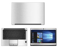 Decalrus - Protective Decal for Dell Latitude 7280 (12.5" Screen) Laptop Silver Texture Brushed Aluminum Skin Skins Decal wrap BAdellLatitude7280Silver