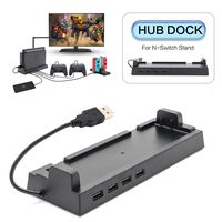 2019 Hub Dock for Nintendo Switch Dock, Switch USB Hub for Nintendo Switch with 4 Output Ports for Wired Pro Controllers, Keyboard, Joy-Con Dock, Switch Gamecube Controller Adapter, Mobile Phone, etc
