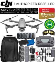 DJI Mavic 2 Pro 2 Drone Quadcopter with Hasselblad Camera Adjustable Aperture 20MP 1" CMOS Sensor and SanDisk Extreme 128GB MicroSDXC UHS-I Card (3X Battery) Essential Bundle