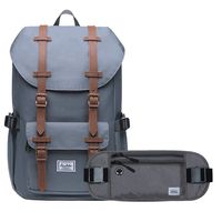 KAUKKO Laptop Outdoor Backpac, Traveling Rucksack Fits 15.6 Inch Laptop (7-Grey[2PC])