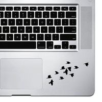 StickAny Palm Series Birds Flying Sticker for MacBook Pro, Chromebook, and Laptops (Black)