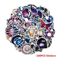 Laptop Stickers [100Pcs] Diamond Animal Decals Northern Lights Starry Sky Stickers Car Motorcycle Bicycle Luggage Helmet Graffiti Patches Skateboard Mac Stickers