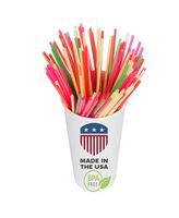 Coffee Stir Sticks, Drink Stirrers: Made in USA, BPA Free | 5.25" Assorted Neon | 1000ct