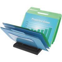 deflect-oamp;reg; Document Browser, Five Sections, Plastic, 8 1/8w x 11 5/8d x 6 3/8h, Black