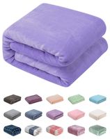 Fuzzy Blanket or Fluffy Blanket for Baby Girl or boy, Soft Warm Cozy Coral Fleece Toddler, Infant or Newborn Receiving Blanket for Crib, Stroller, Travel, Decorative (S-Violet, 40Wx50L)