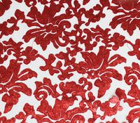Lace Fabric Sequin Guipure Floral Beyonce RED / 51" Wide/Sold by The Yard