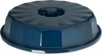 Dinex DX9400B50 Plastic Tropez High Temperature Reusable Entree Dome, 9-1/2" Diameter x 2-1/4" Height, Midnight Blue, 9.5" Length, 9.5" Width, 6" Height, Dark Blue (Pack of12)