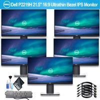 Dell P2219H 21.5" 16:9 Ultrathin Bezel IPS Monitor with 1 - Belkin PowerStrip and 5 HDMI Cables - 5 Pack