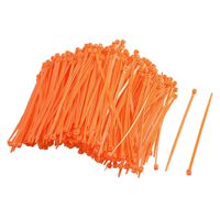 Uxcell Nylon Adjustable Self-locking Cable Ties, 2.5 x 100mm, 300pcs, Orange