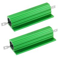 uxcell 100W 8 Ohm Screw Tap Mounted Aluminum Housed Wirewound Resistors 2 Pcs