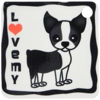 3dRose I Love My Boston Terrier - Key Chains, 2.25 x 4.5 inches, set of 2 (kc_12084_1)