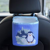 Putars Universal Cartoon Car Backseat Organizer Car Heat Insulation Polyester Cartoon Storage Car Seat Back Ice Pack Can Store Magazines CD and Tissue Boxes (Blue)