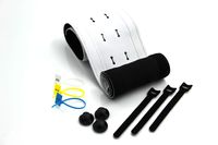 GenRev Cable Organizer Sleeve, Cord Management Cover & Hider Kit (1m/39in Reversible) for Office, Computer PC, Desk, TV Theater - includes ZipTie Cable Labels, Velcro Cable Ties & Accessory Wire Clips