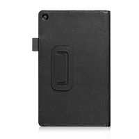 New Amazon Fire HD 8 Case, TDA(TM) 2017/2018 Fire HD 8 7th/8th Gen PU Leather Folio Case Slim Light weight Cover with Stand for Amazon Fire HD 8" Released in 2017/2018 (7th/8th Gen) (Black)