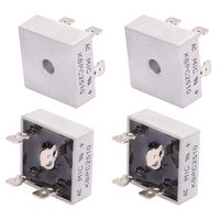 Taiss / 4Pcs KBPC2510 1000V 25A AC to DC Full Wave Single Phase Metal Housing Bridge Rectifier (Warranty 1 Years) KBPC25-10
