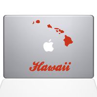 The Decal Guru Hawaii Decal Vinyl Sticker, 13" MacBook Pro (2015 & Older Models), Orange (1452-MAC-13P-P)