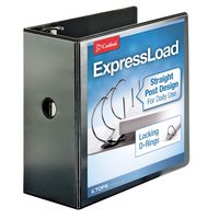 Cardinal ExpressLoad ClearVue Locking D-Ring Binder, 5-Inch, Black (49151)