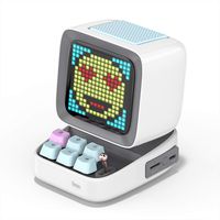 Divoom Ditoo Pixel Art Game Bluetooth Speaker with 16X16 App Controlled LED Front Panel (White)