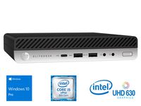 HP EliteDesk 800 G4 Mini PC, Intel Core i5-8500T Upto 3.5GHz, 16GB RAM, 512GB NVMe SSD, DisplayPort, Wi-Fi, Bluetooth, Windows 10 Pro